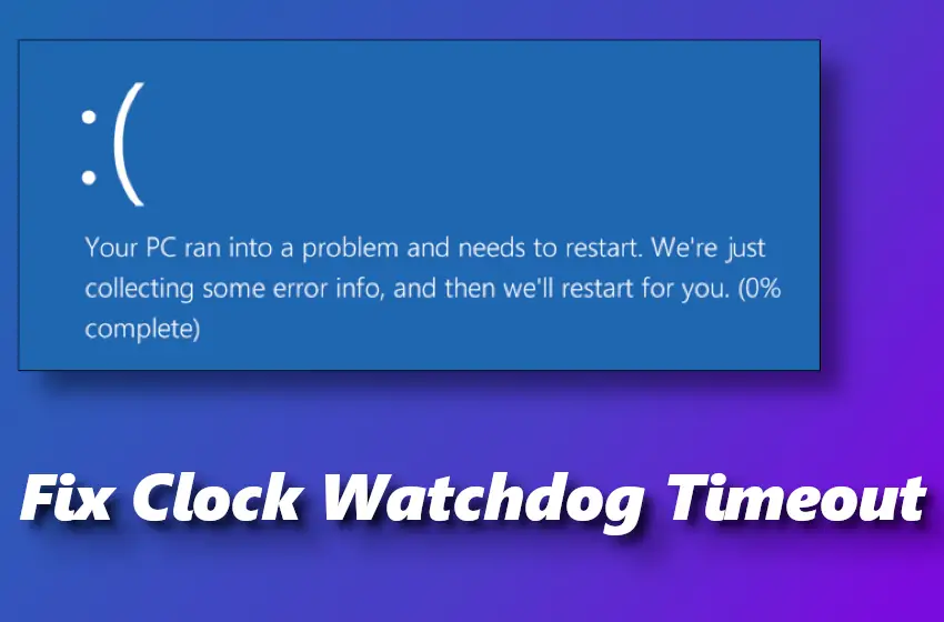 Fix Clock Watchdog Timeout